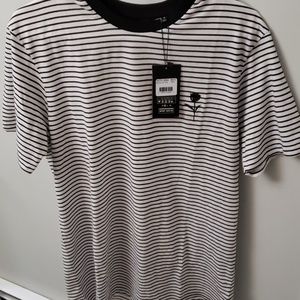 striped shirt with rose